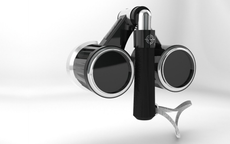 Folding opera glasses — 3D design study