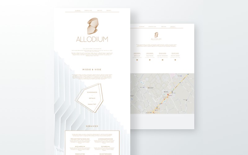 The website: mission, values, services and contact.