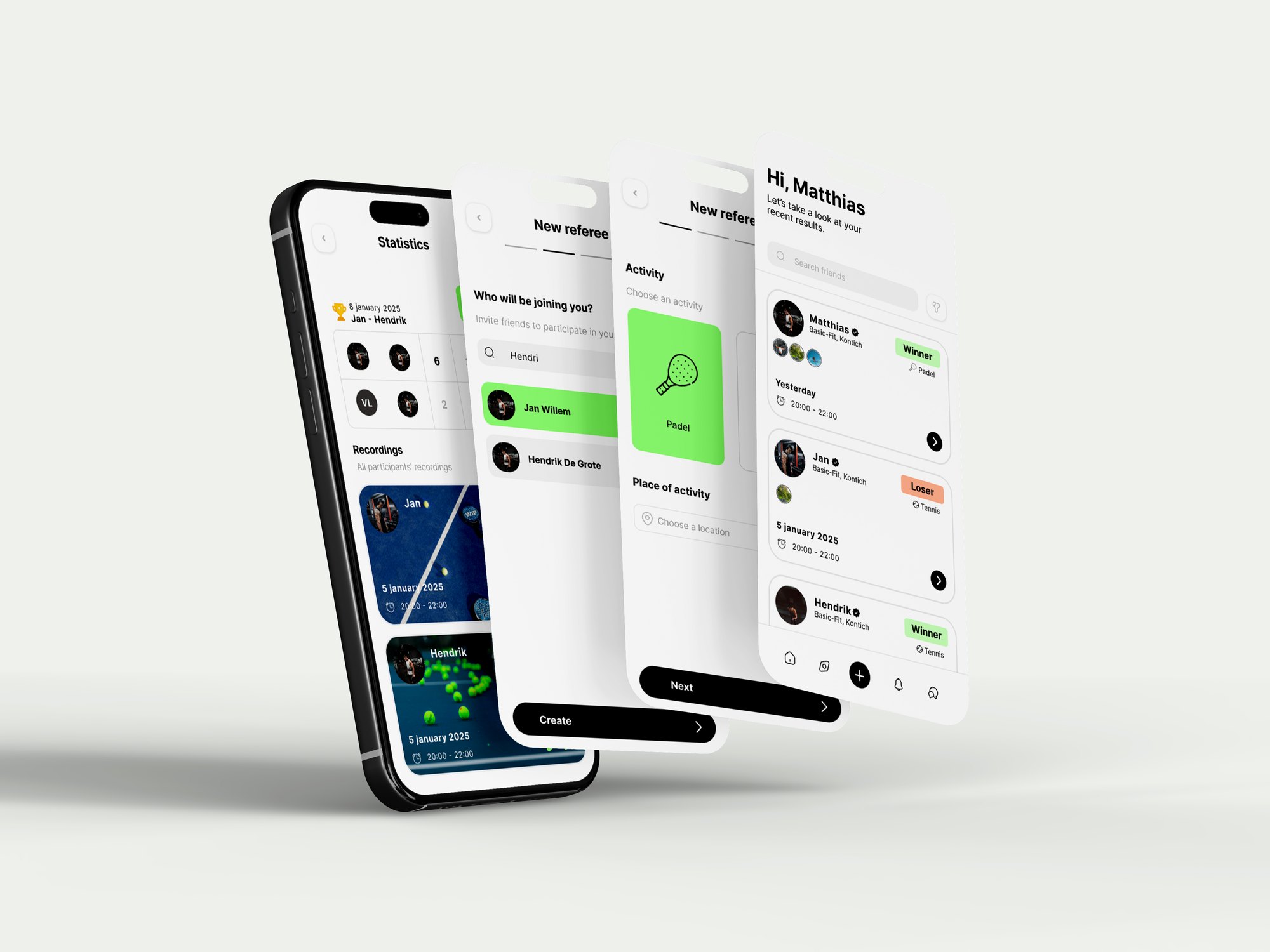 From results to a new match: activity, players and place.